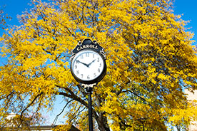 Clock on campus. Link to Gifts from Retirement Plans Clock on campus. Link to Gifts from Retirement Plans